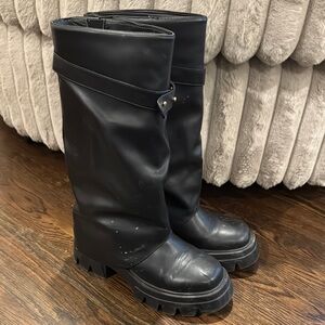 Black Knee-High Boots